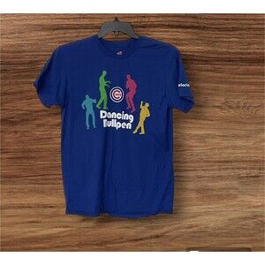 Dancing Bullpen Chicago Cubs Honoring KB’s Homer Blue Short Sleeve Medium Tshirt